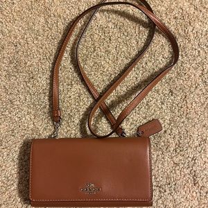 Coach Tan Crossbody Wallet
